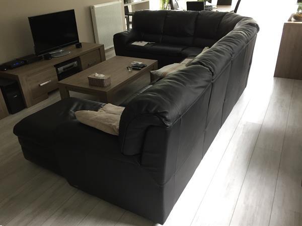 Grote foto lederen hoeksalon met cha se longue huis en inrichting bankstellen
