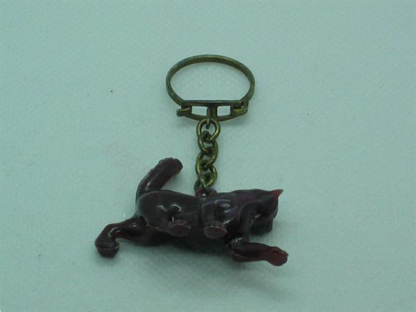 Grote foto sleutelhanger kat bruin verzamelen sleutelhangers