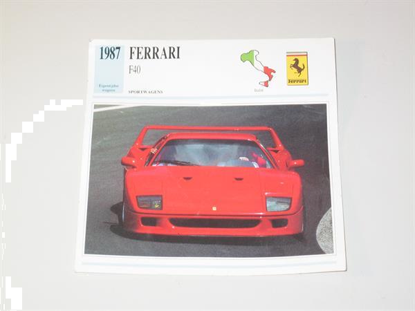 Grote foto prentje ferrari f40 1987 verzamelen kaarten en prenten