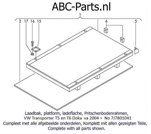 Grote foto laadbakje vw transporter 7j7801041 auto onderdelen carrosserie en plaatwerk