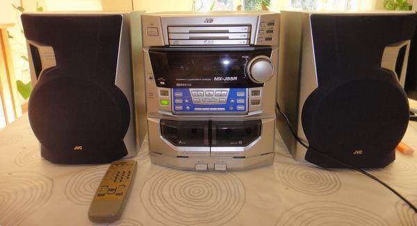 Grote foto jvc radio met cassette en 3 cd spelers audio tv en foto radio