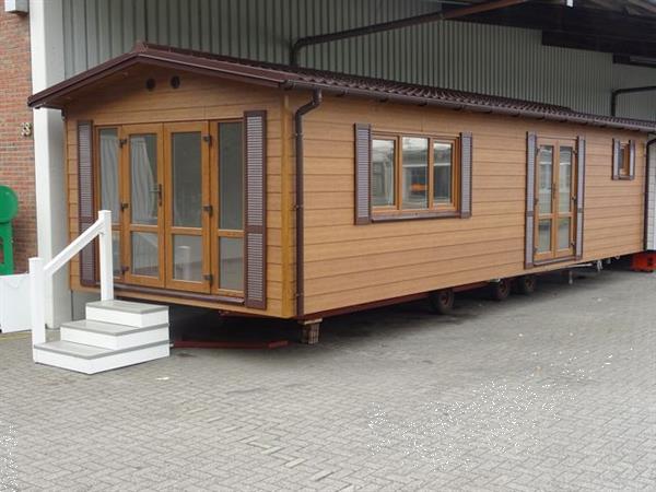 Grote foto chalet hout optic dikke isolatie caravans en kamperen stacaravans