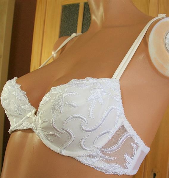 Grote foto romantische witte demi cup bh sous entendus 70b kleding dames ondergoed en lingerie merkkleding