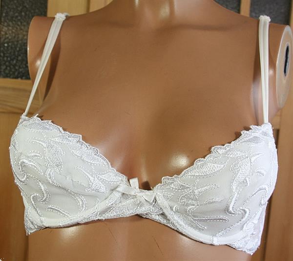 Grote foto romantische witte demi cup bh sous entendus 70b kleding dames ondergoed en lingerie merkkleding