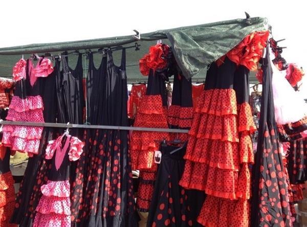 Grote foto flamenco jurk spaanse jurk dames rood zwart maat 20 leng kleding dames jurken en rokken