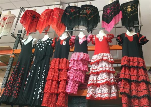 Grote foto flamenco jurk spaanse jurk dames rood zwart maat 20 leng kleding dames jurken en rokken