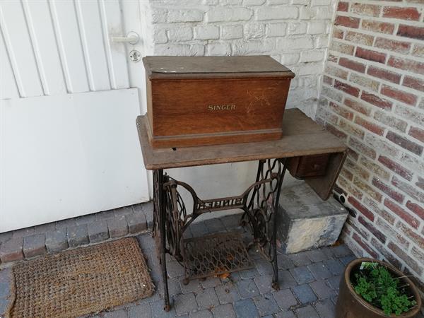 Grote foto oude singer naaimachine antiek en kunst naaimachines