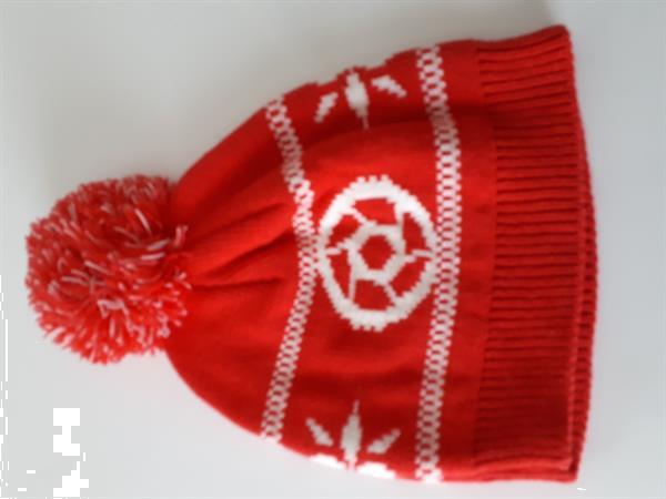 Grote foto rode wollen muts soudal classics kinderen en baby mutsen sjaals en handschoenen