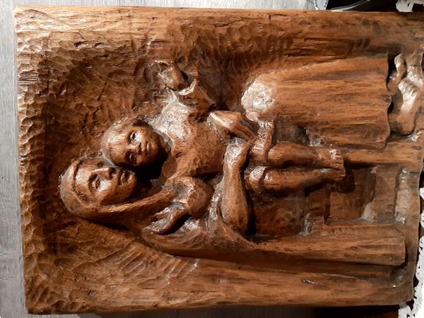 Grote foto ingesneden lievvrouw antiek en kunst decoraties