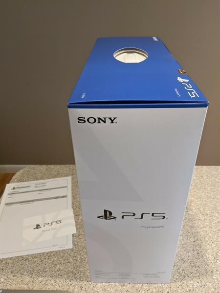 Grote foto sony playstation 5 console disc versie ps5 spelcomputers games overige