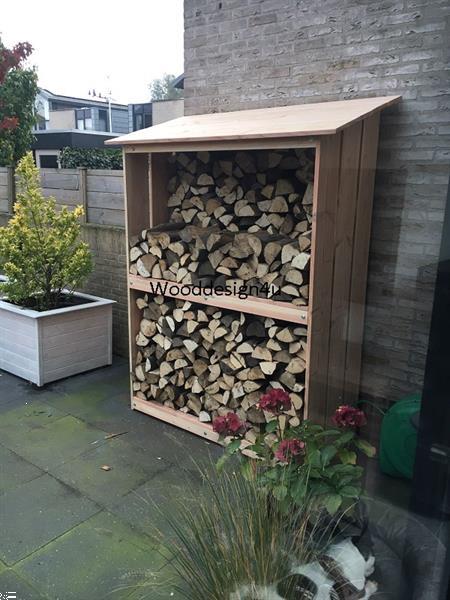 Grote foto haardhout opslag wooddesign4u tuin en terras bloembakken