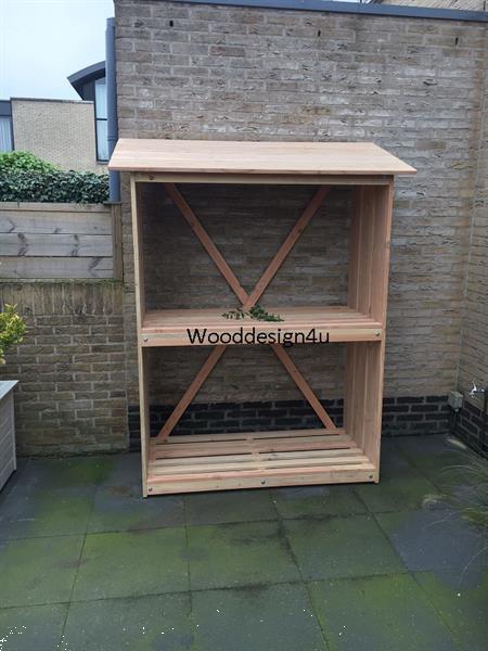 Grote foto haardhout opslag wooddesign4u tuin en terras bloembakken