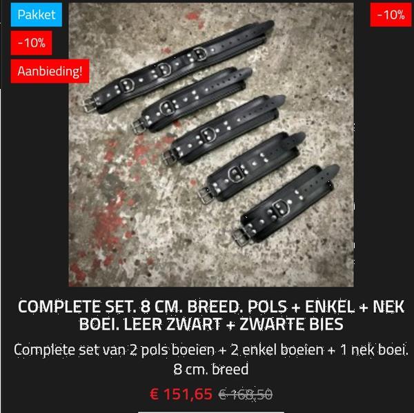 Grote foto lederen boeien en boeiensets erotiek algemeen