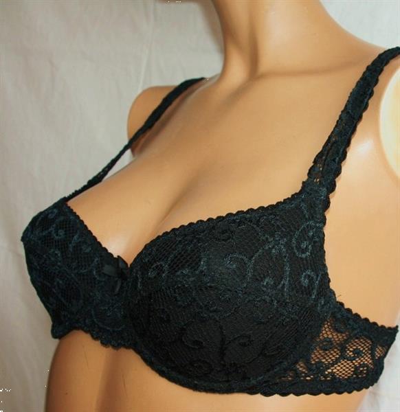 Grote foto zwarte voorgevormde demi bh van passionata 70b kleding dames ondergoed en lingerie merkkleding