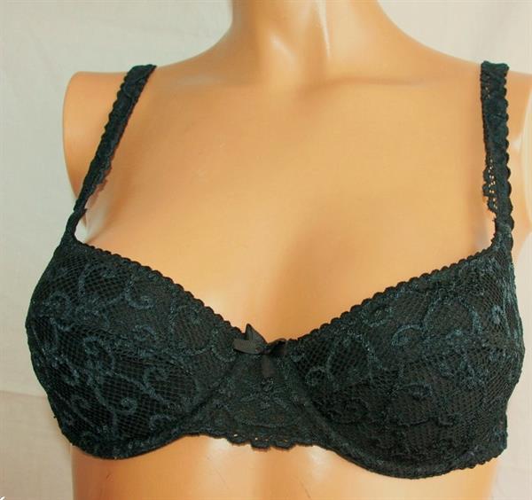 Grote foto zwarte voorgevormde demi bh van passionata 70b kleding dames ondergoed en lingerie merkkleding