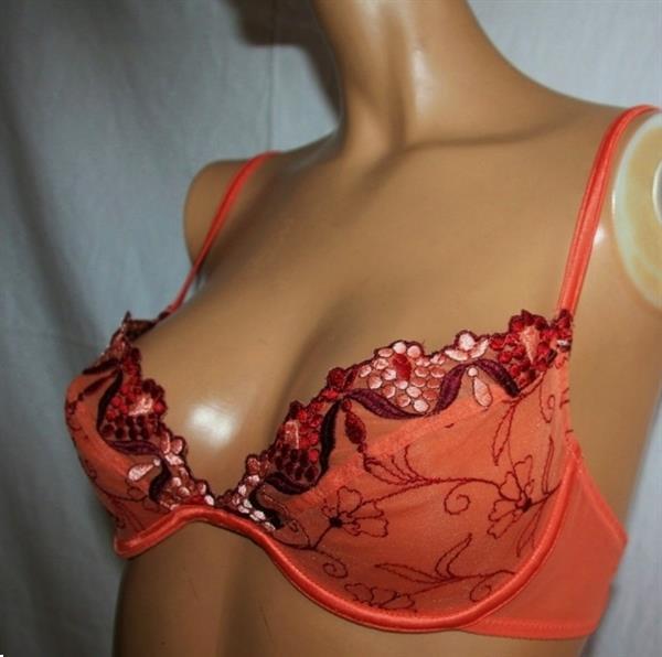 Grote foto heel aparte doorzichtige oranje bh wonderbra 75b kleding dames ondergoed en lingerie merkkleding