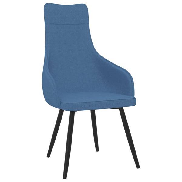 Grote foto vidaxl chaise de canap bleu tissu huis en inrichting stoelen