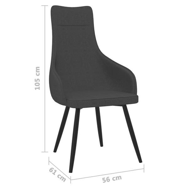 Grote foto vidaxl chaise de canap gris fonc tissu huis en inrichting stoelen