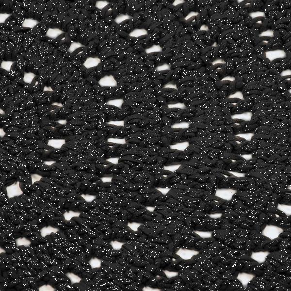 Grote foto label51 tapis tricot coton rond 150 cm noir huis en inrichting vloerbedekking en kleden