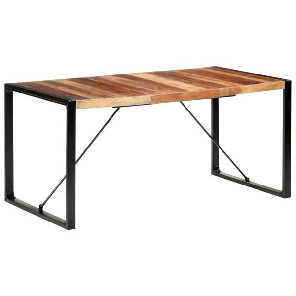 Grote foto vidaxl table de salle manger 160x80x75 cm bois solide huis en inrichting eettafels