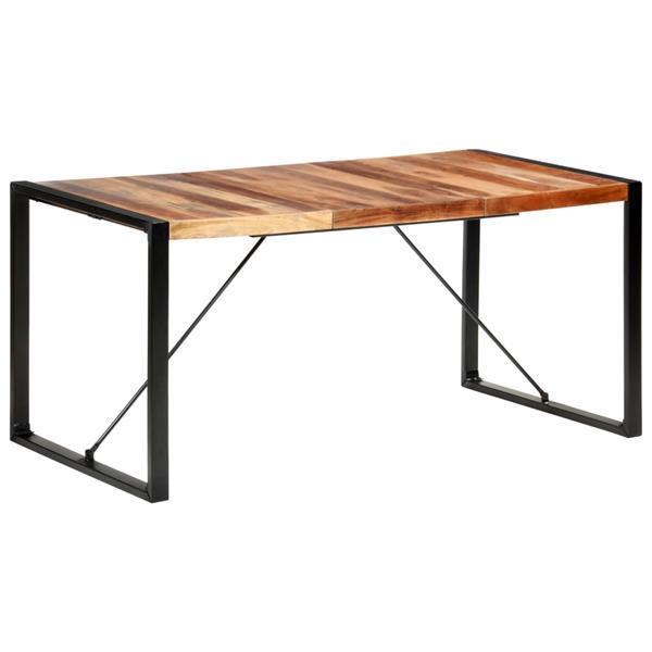 Grote foto vidaxl table de salle manger 160x80x75 cm bois solide huis en inrichting eettafels