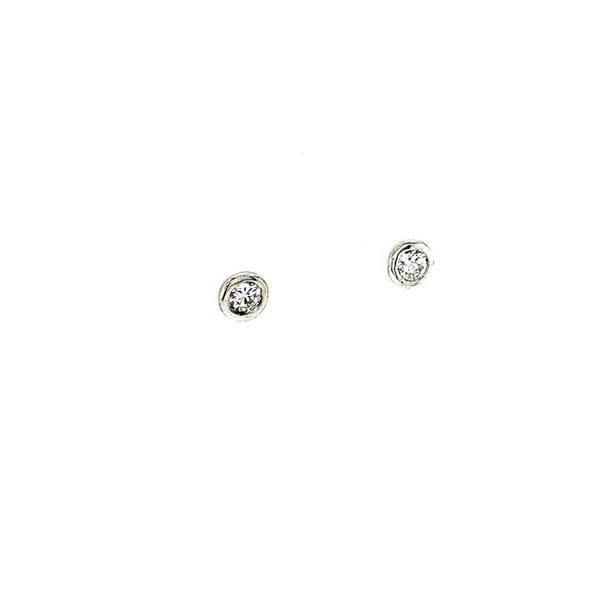 Grote foto witgouden solitair oorstekers met diamant 14 krt nieuw kleding dames sieraden