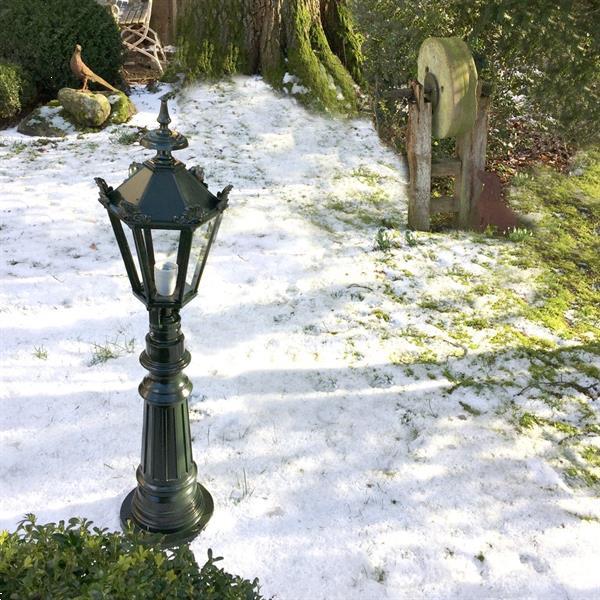 Grote foto sfeerlamp in antieke look tuinlamp nostalgie buitenlamp tuin en terras verlichting