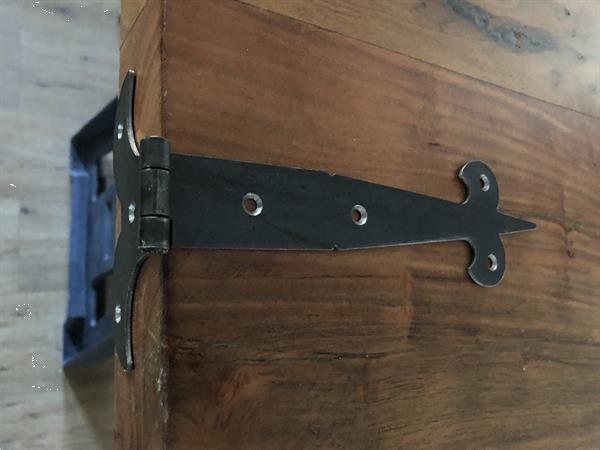 Grote foto set stalen meubel poort kist scharnieren fraai tuin en terras hekken en schuttingen
