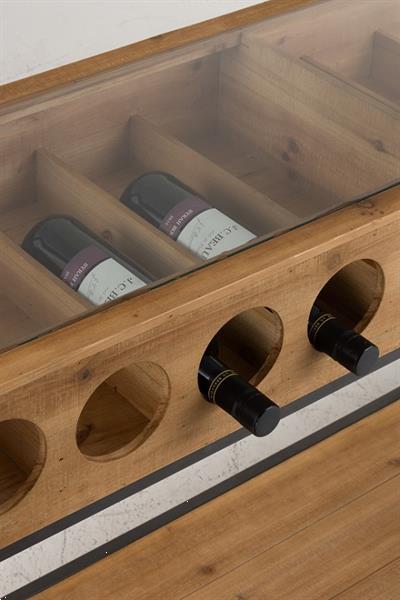 Grote foto stoer wijnrek console in hout en metaal huis en inrichting sidetables