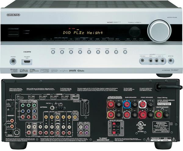 Grote foto onkyo tx rs607 7.2 kanaals met 140w 6 hdmi audio tv en foto versterkers en receivers