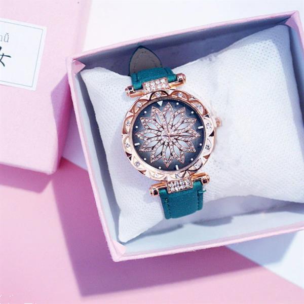 Grote foto starry sky horloge dames luxe anoloog kwarts uurwerk voor kleding dames horloges
