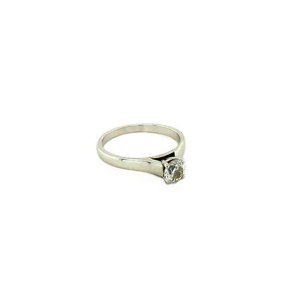 Grote foto witgouden solitair ring met diamant 0.50ct. 14 krt kleding dames sieraden