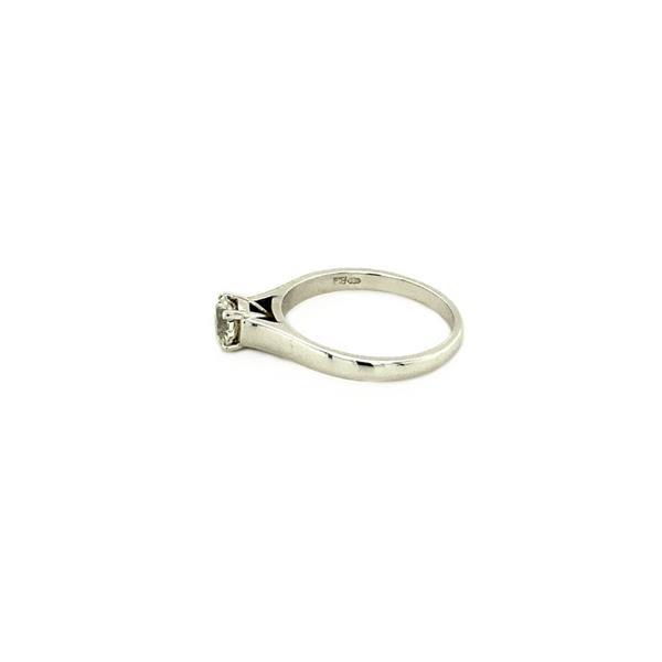 Grote foto witgouden solitair ring met diamant 0.50ct. 14 krt kleding dames sieraden