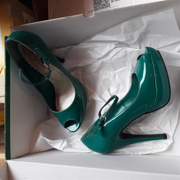 Grote foto pumps 37 blauw of groen kleding dames schoenen