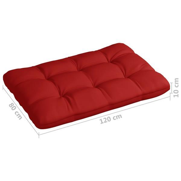 Grote foto vidaxl coussins de canap palette 2 pcs rouge huis en inrichting woningdecoratie