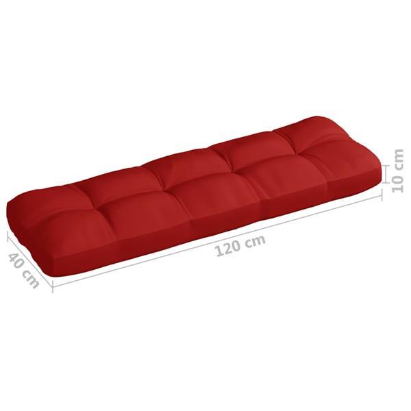 Grote foto vidaxl coussins de canap palette 2 pcs rouge huis en inrichting woningdecoratie