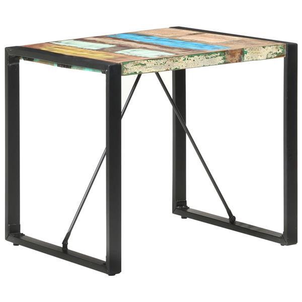 Grote foto vidaxl table de salle manger 80x80x75 cm bois de r cup rat huis en inrichting eettafels