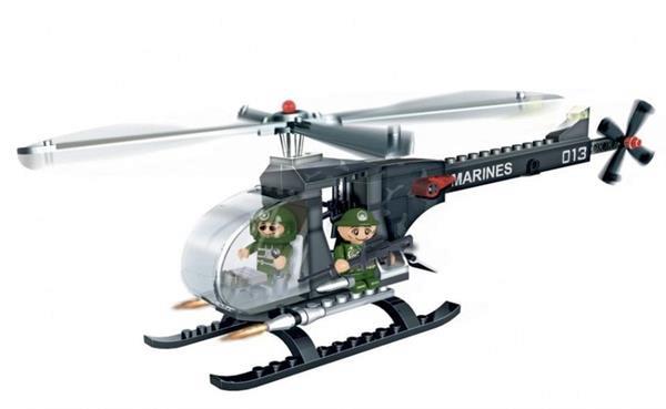 Grote foto bouwpakket defence force m2 helicopter 90 delig kinderen en baby duplo en lego