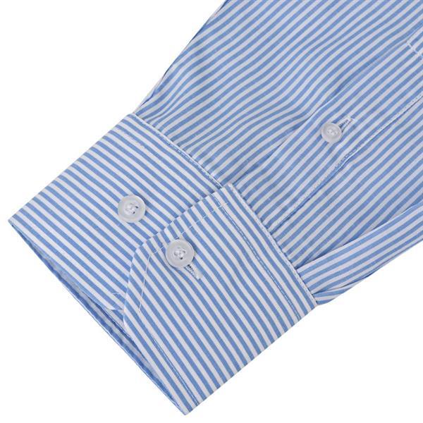 Grote foto zakelijk overhemd heren wit en blauw gestreept maat s kleding heren overhemden