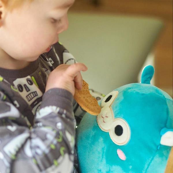 Grote foto knuffel tim alpaca junior 19 cm spandex blauw kinderen en baby knuffels en pluche