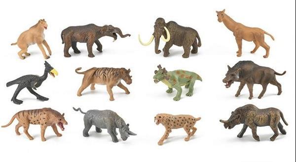 Grote foto speelset prehistorische zoogdieren 12 stuks kinderen en baby speelgoed voor jongens