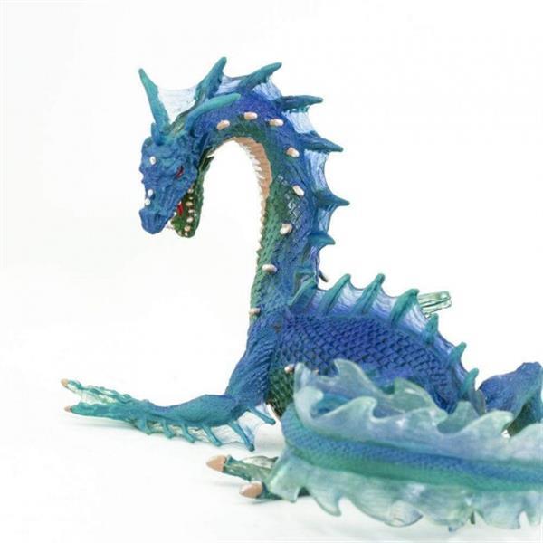 Grote foto speelfiguur sea dragon jongens 18 x 12 cm blauw groen kinderen en baby speelgoed voor jongens
