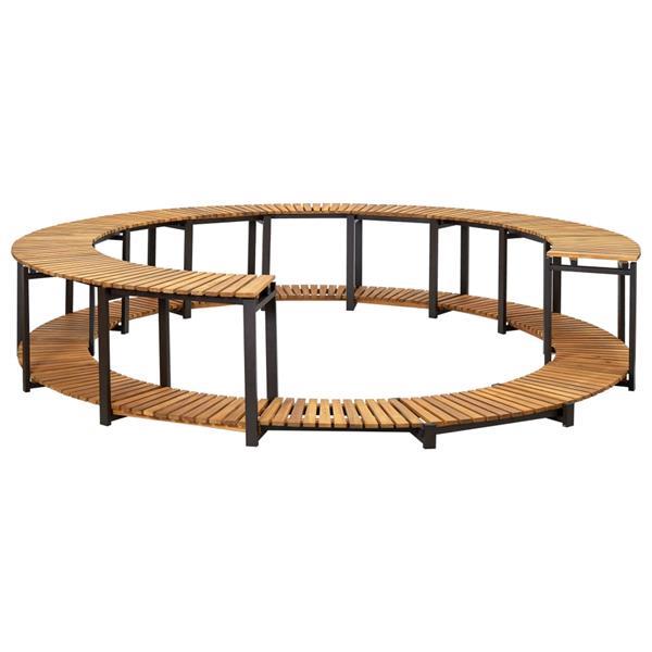 Grote foto vidaxl spa ombouw 273x53 cm massief acaciahout tuin en terras zwembaden toebehoren