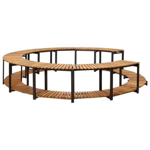 Grote foto vidaxl spa ombouw 273x53 cm massief acaciahout tuin en terras zwembaden toebehoren