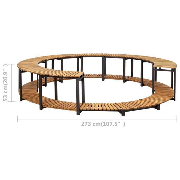 Grote foto vidaxl spa ombouw 273x53 cm massief acaciahout tuin en terras zwembaden toebehoren