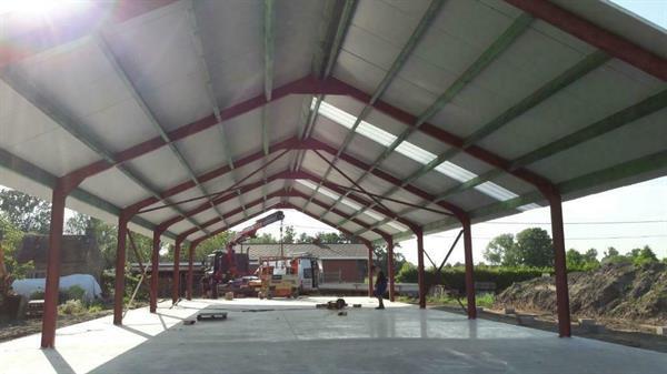 Grote foto stalen spanten vr woning stal loods zelfbouwer doe het zelf en verbouw ijzerwaren en bevestigingsmiddelen