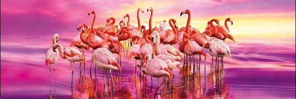 Grote foto legpuzzel panorama flamingo dance 1000 stukjes kinderen en baby puzzels