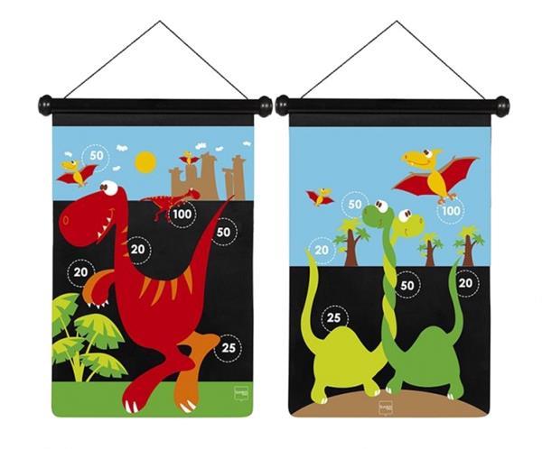 Grote foto dartspel dinosaurus magnetisch 36 x 55 cm tweezijdig kinderen en baby overige