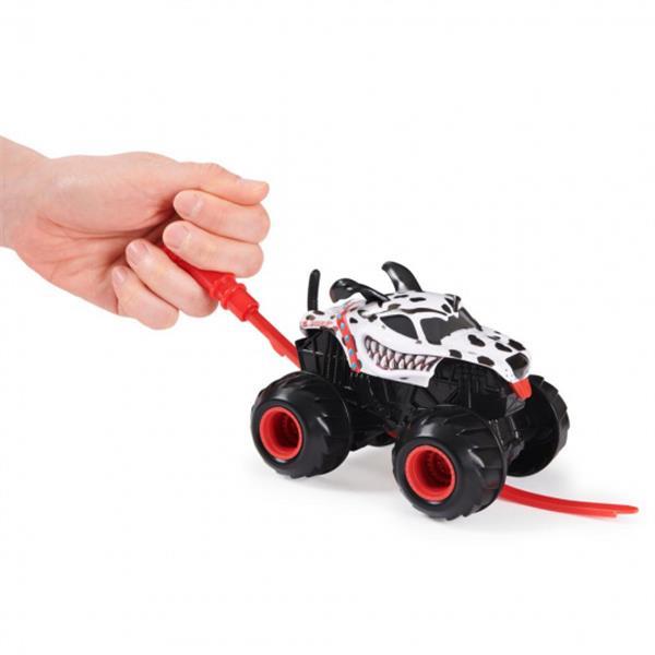 Grote foto monstertruck dalmatian junior 1 43 wit zwart 2 delig kinderen en baby los speelgoed