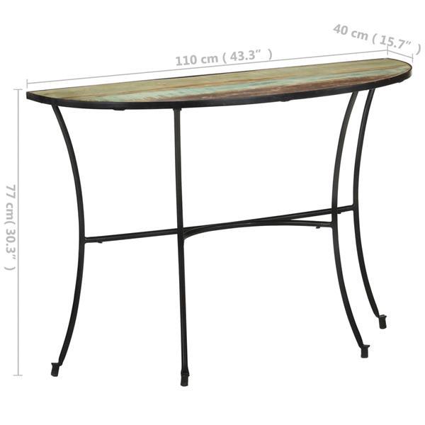 Grote foto vidaxl table d appoint 110x40x77 cm bois de r cup ration mas huis en inrichting eettafels